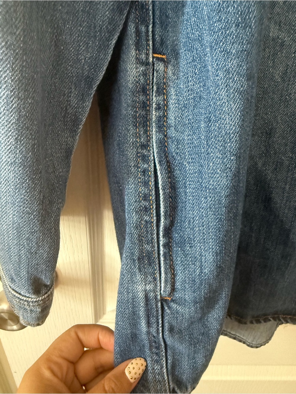 NWT RISEN Denim Button-Front Shirt Jacket (Shacket) - Picture 3 of 3